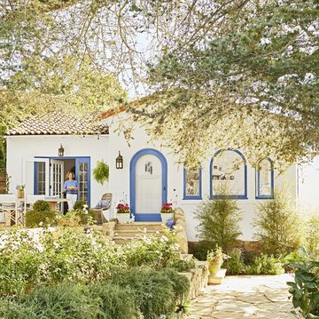 small spanish style california cottage